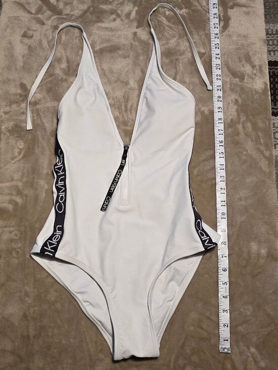 Calvin Klein Other - Calvin Klein 1 piece white bathing suit womans small